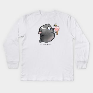 Ice Cream Bee Kids Long Sleeve T-Shirt